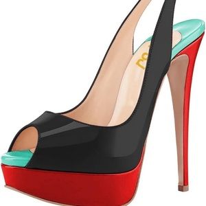 Brand new colorful high heels original 90 now 50 size 6全新高跟鞋原价90现价50 6号